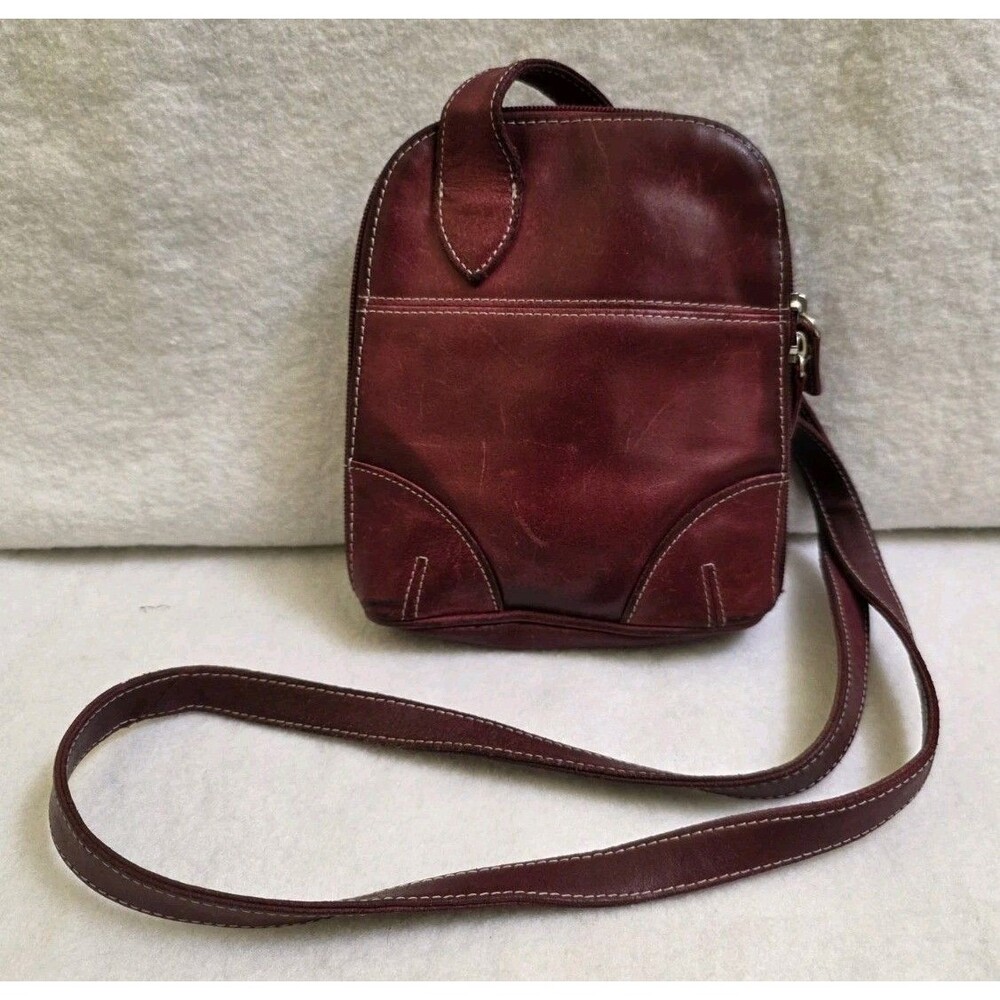 Vintage Wilson's Maxima Brown Crossbody Bag Leather Genuine Boho Stylish
